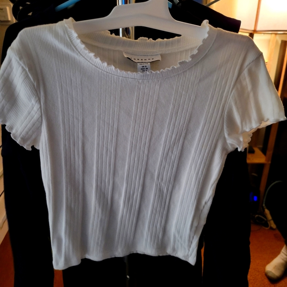 Petite and Slim White Topshop blouse Size 4